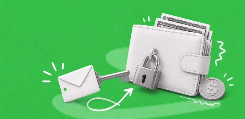 How to write a sales email cover with locked wallet and email key
