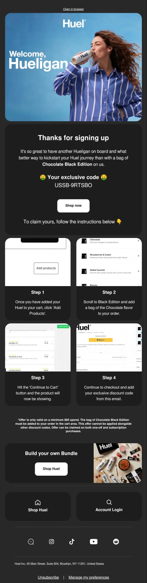 Review request email explaining how customer feedback helps the community