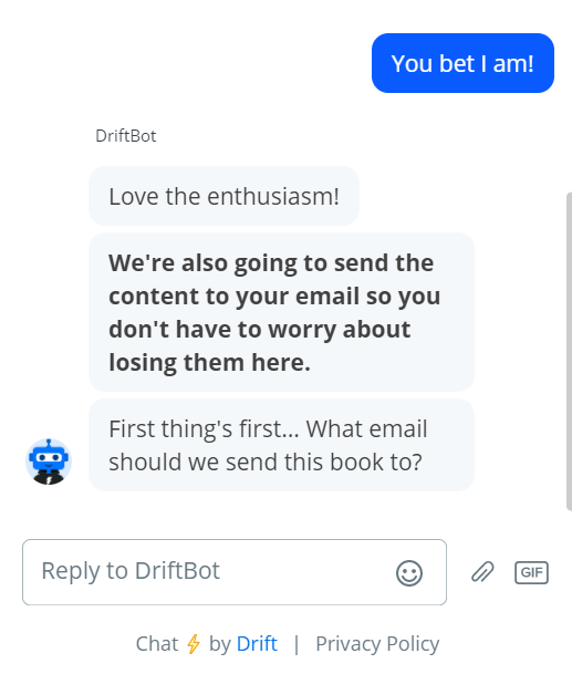 chat-bot example, step 2