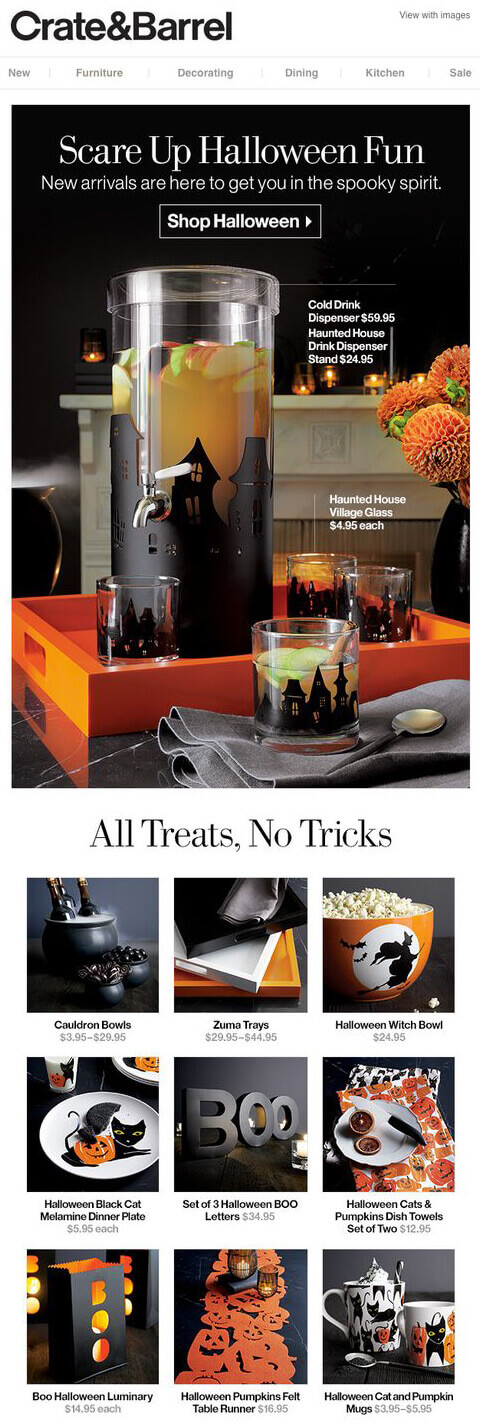 Happy Halloween Email by Crate&Barrel