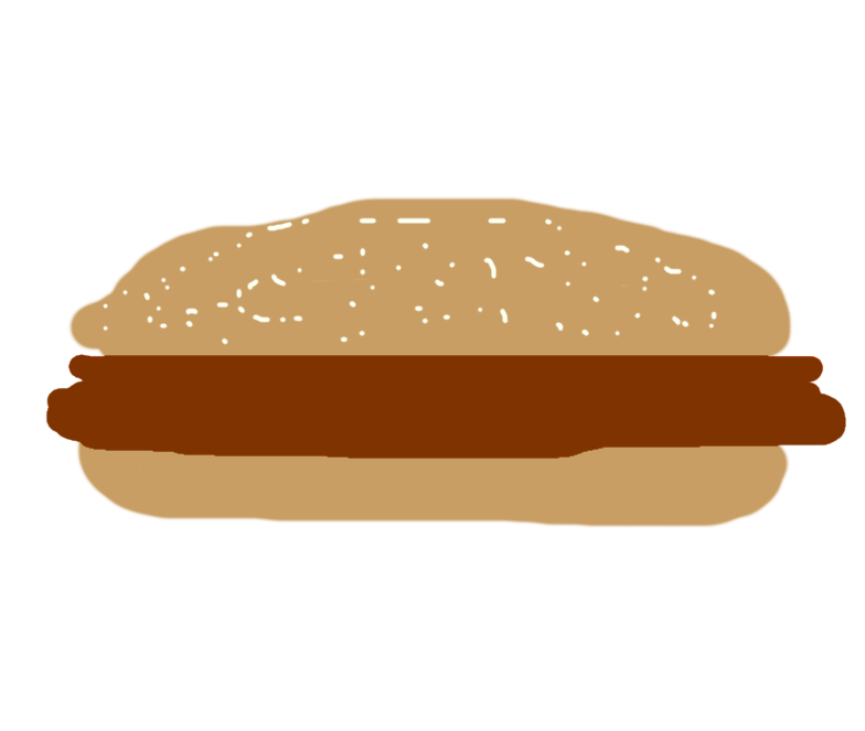An ugly hamburger