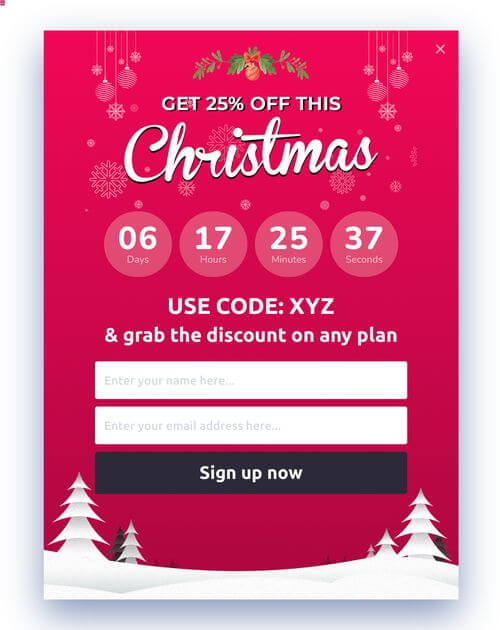 Christmas Email Template with Timer