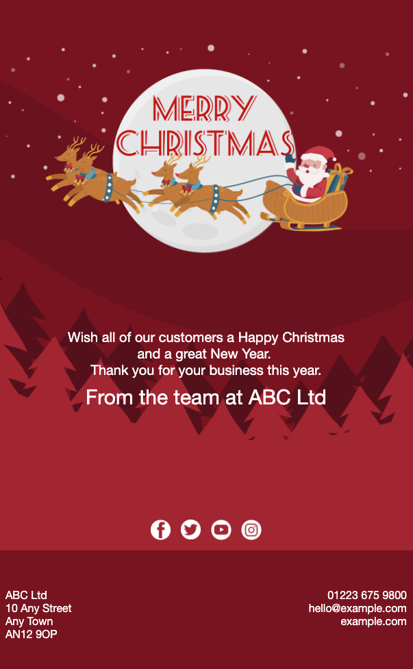 Christmas Email Template by ABC Ltd