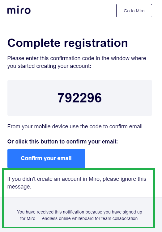A triggered email with no Unsubscribe link