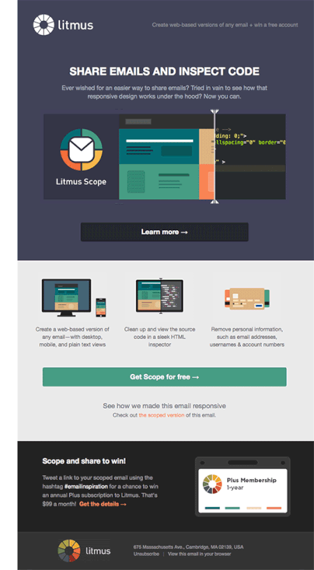 Example of Email Campaign by Litmus