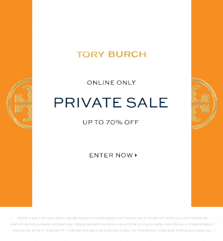 Example of Email Campaign by Tory Burch