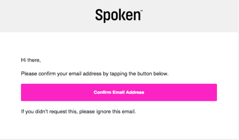 double opt-in confirmation form, example 2