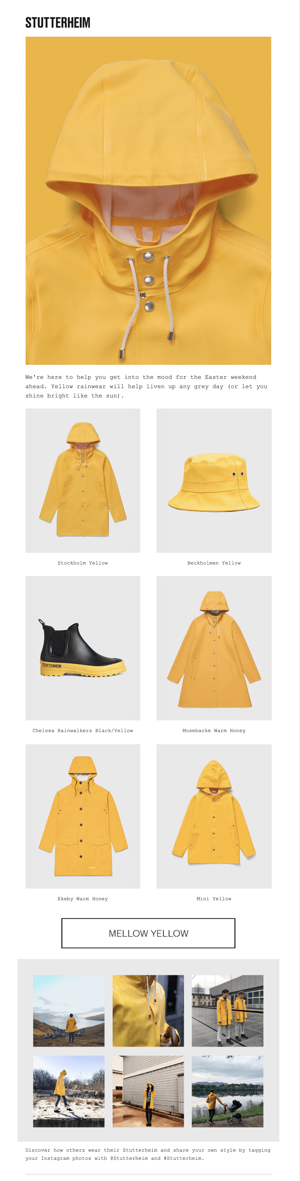 Easter Email Example by Stutterheim