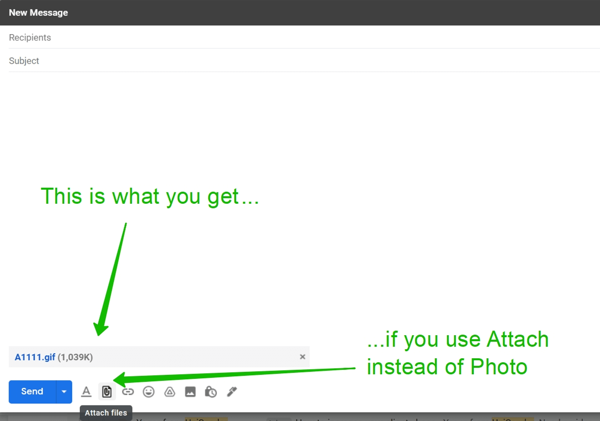 Adding a GIF as a file