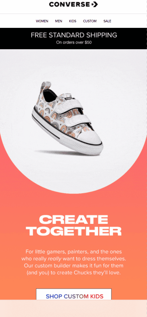Converse email GIF