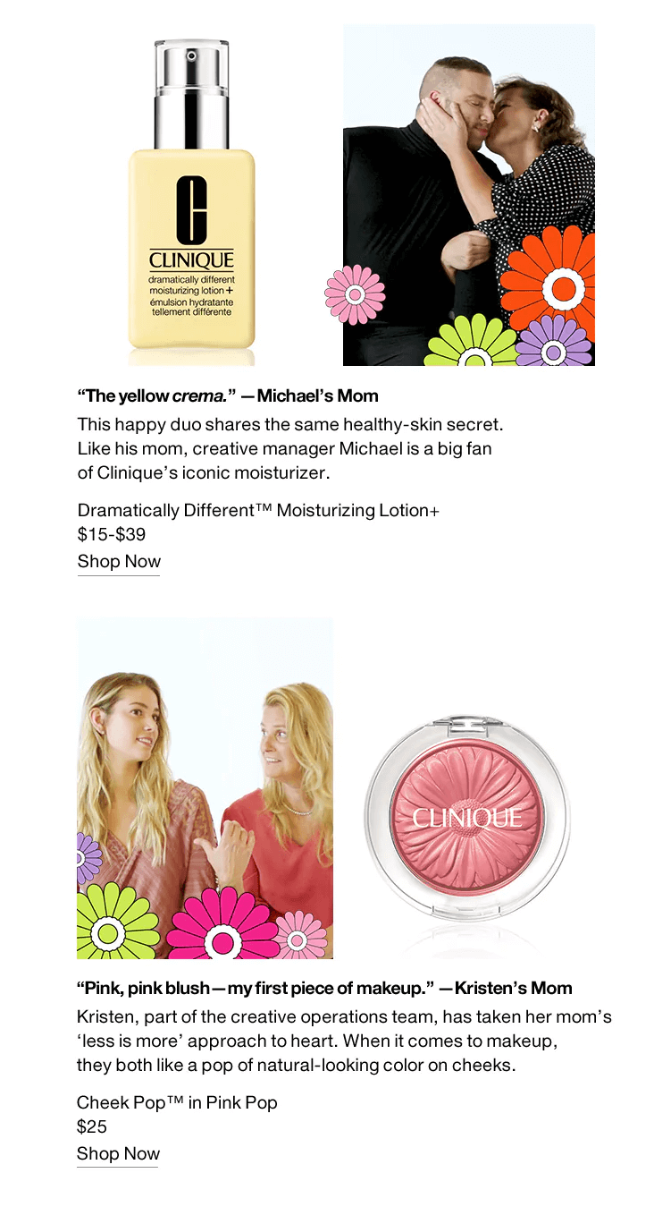 Mother’s day email example by Clinique