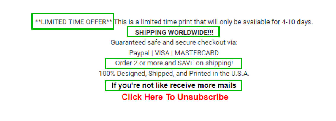 Urgency in spam emails example
