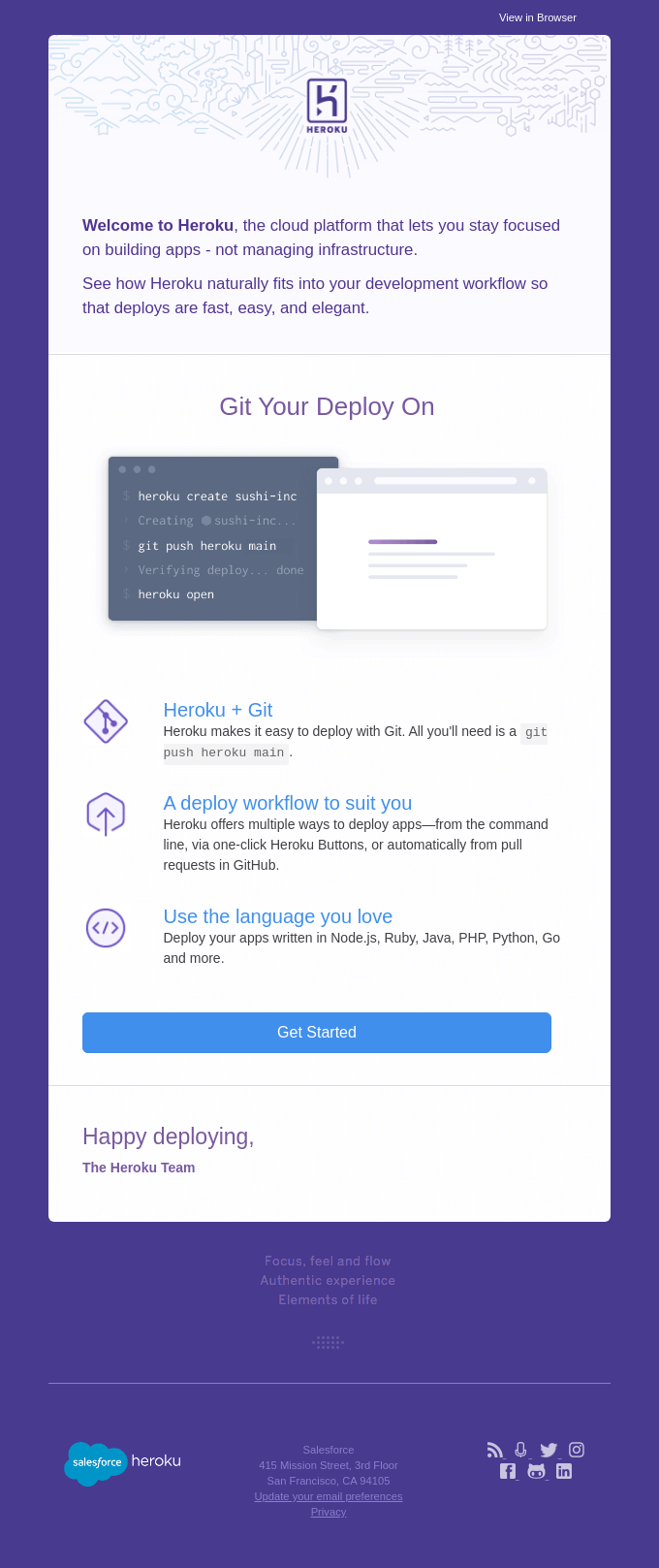 An example of onboarding email to teach your audience about the value of a product