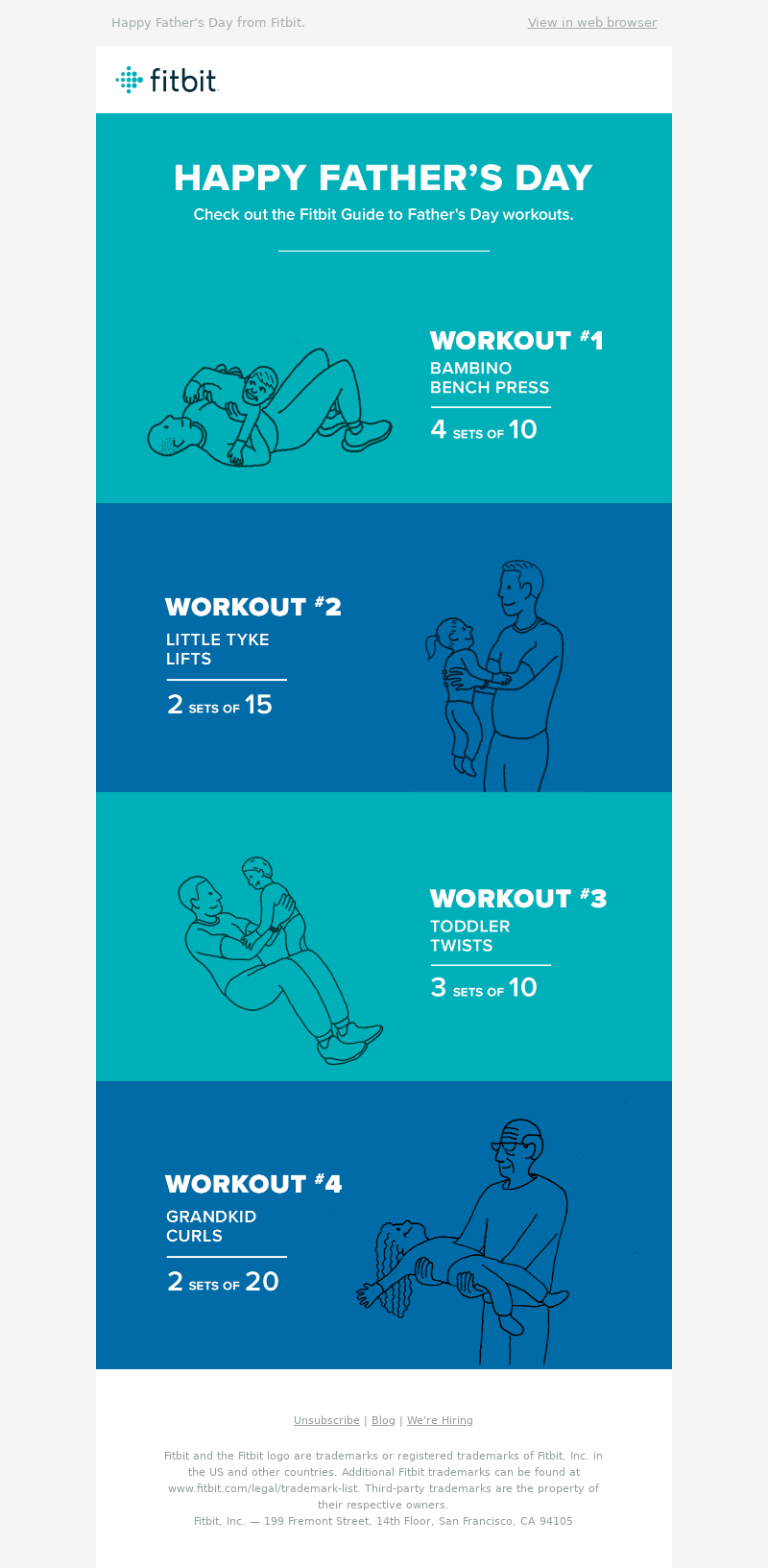 Father’s Day email from Fitbit