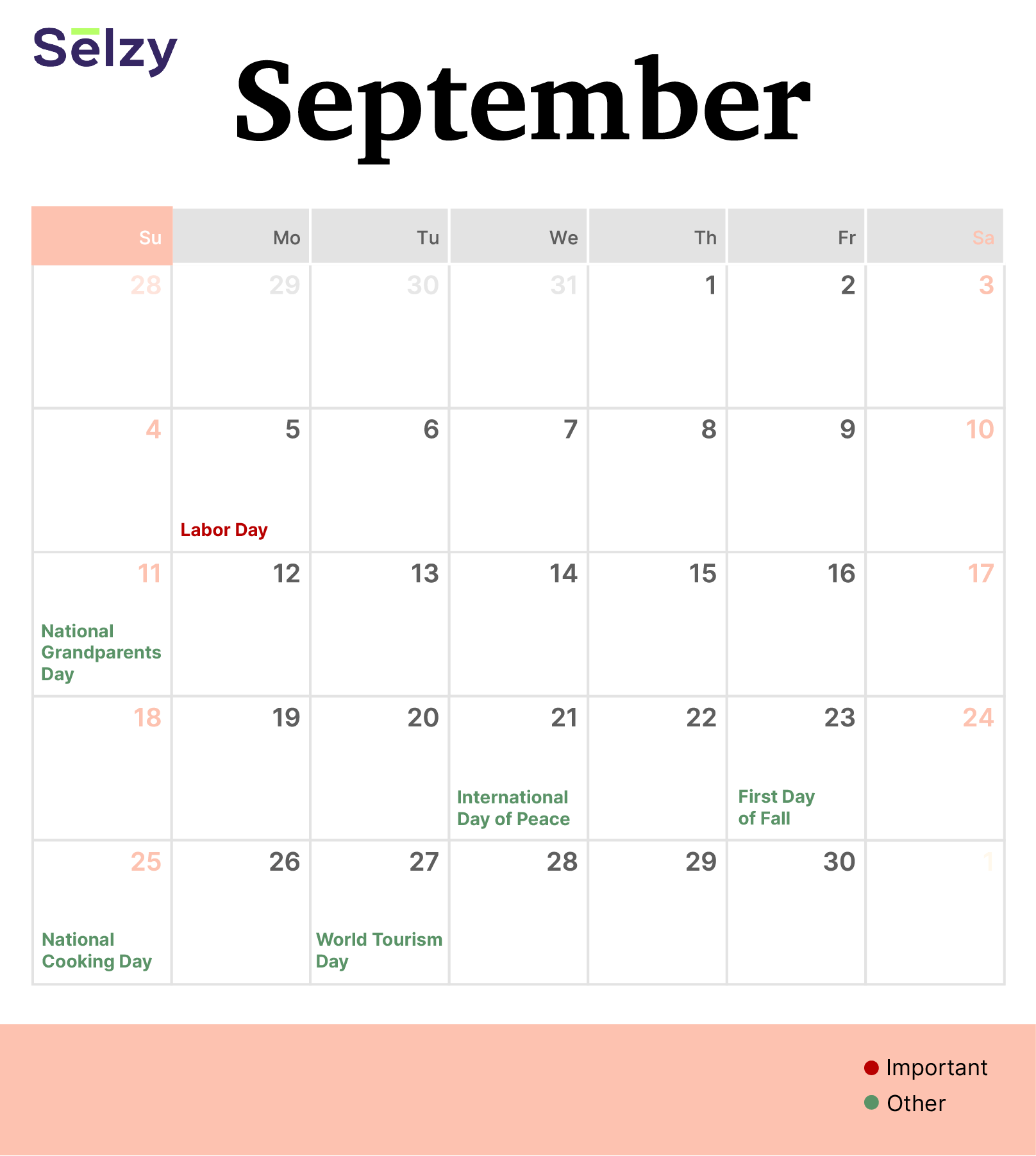 Holiday Marketing Calendar – September