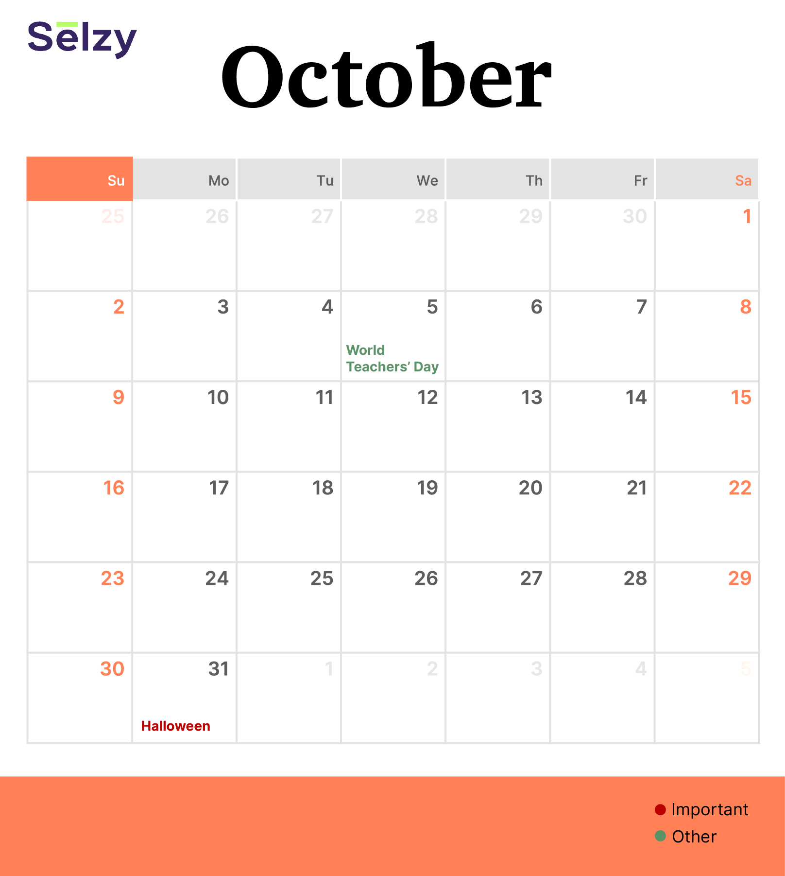 Holiday Marketing Calendar – October