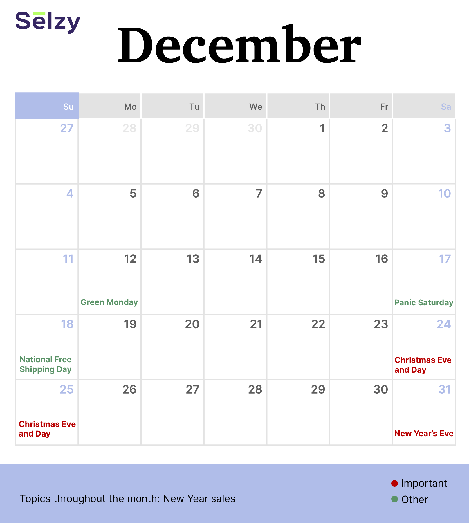 Holiday Marketing Calendar – December