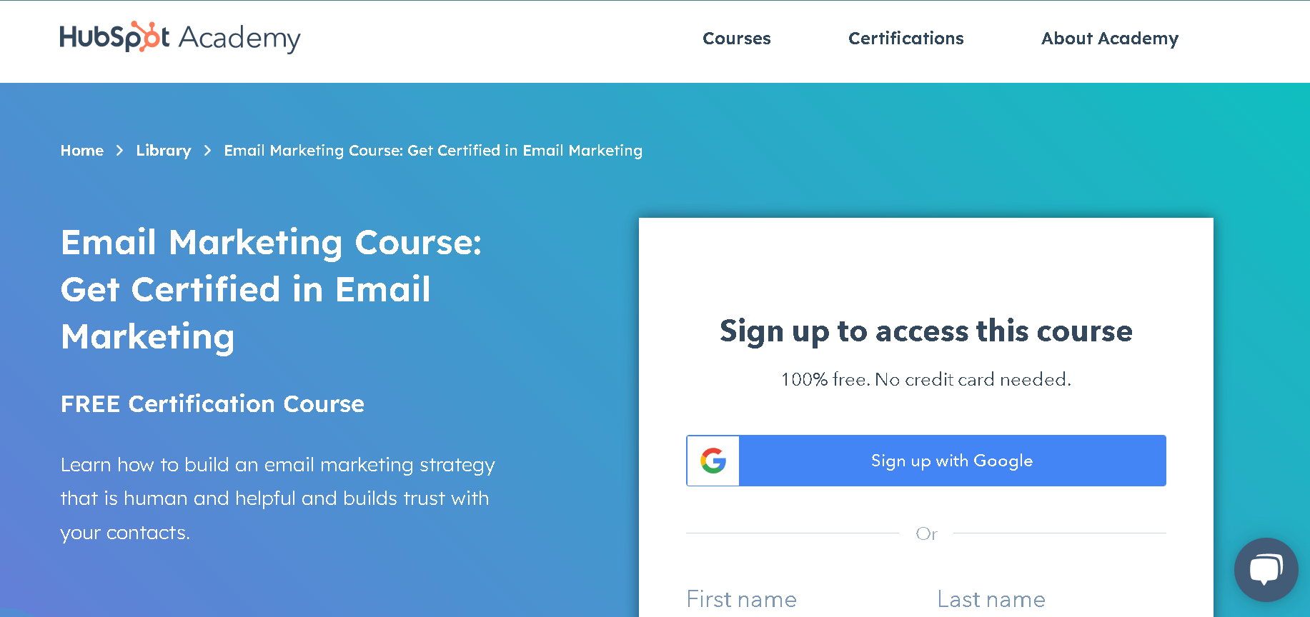 Hubspot Academy Email Marketing Course