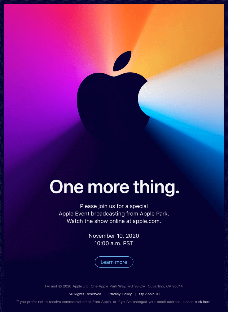 Apple’s email campaign to join the conference