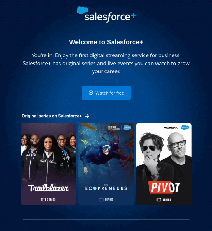 salesforce email campaign with responsive background