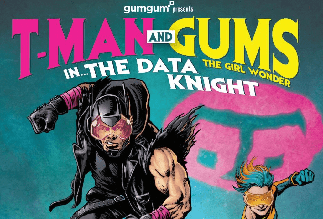 GumGum's comic T-man and Gums