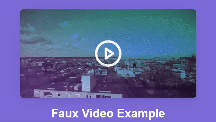 Example of a faux video in an email