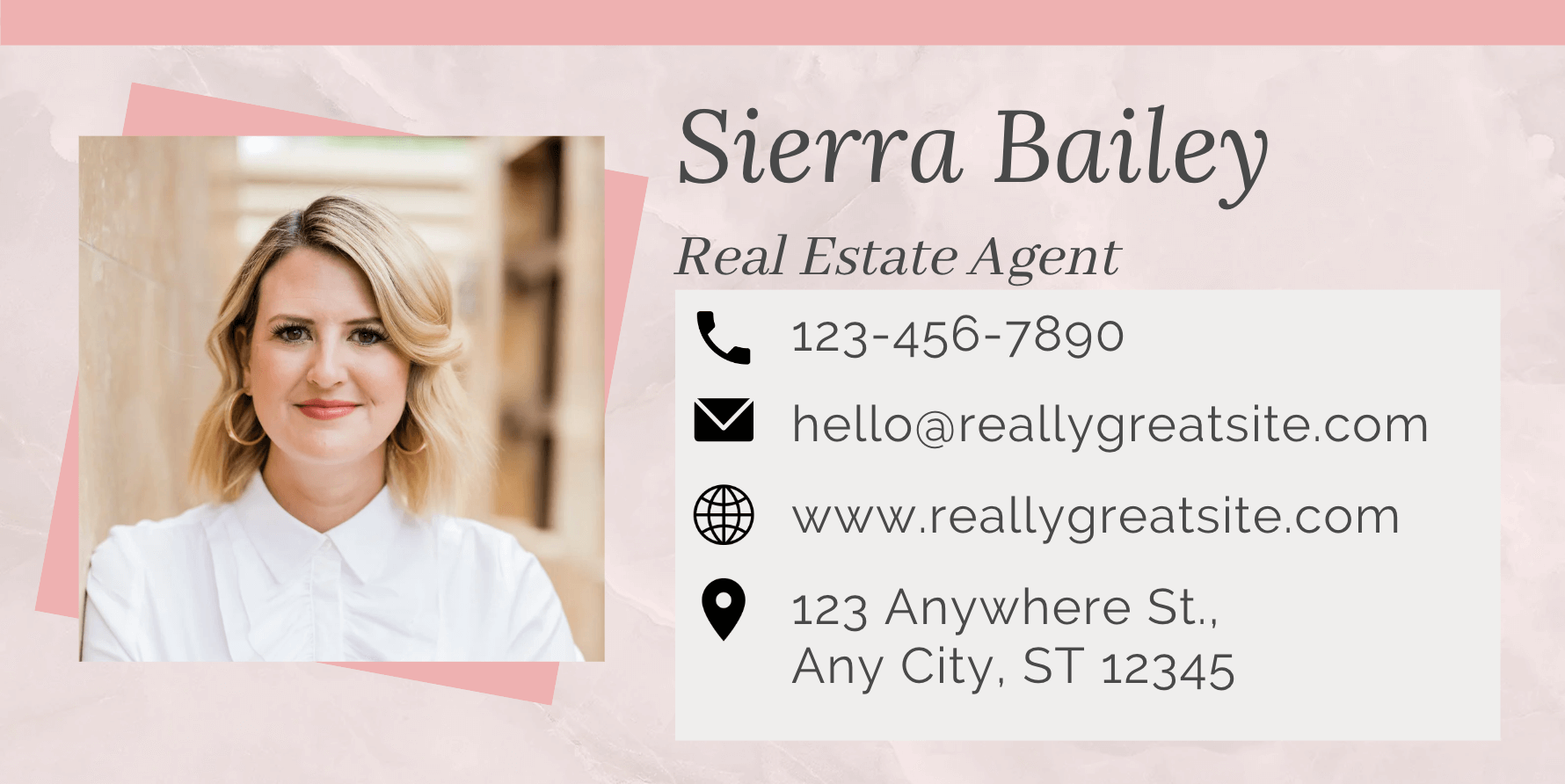 Real estate email signature with a photo