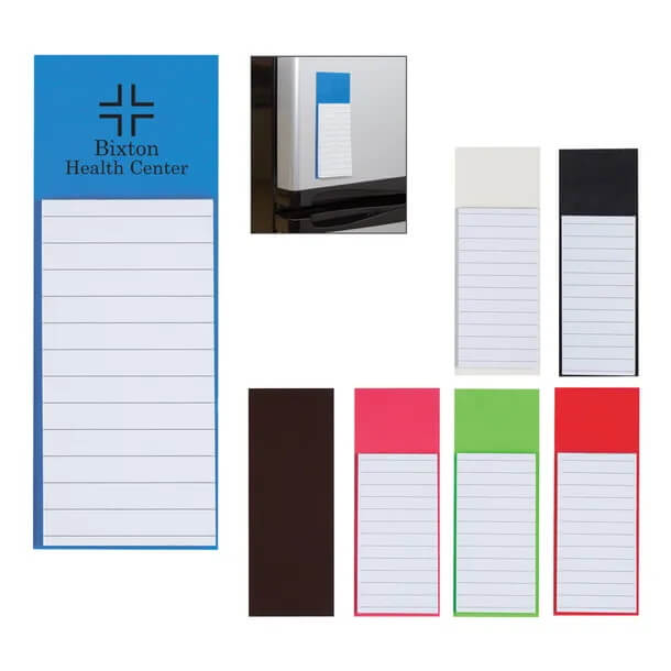 Branded magnetic notebooks to gift to customers