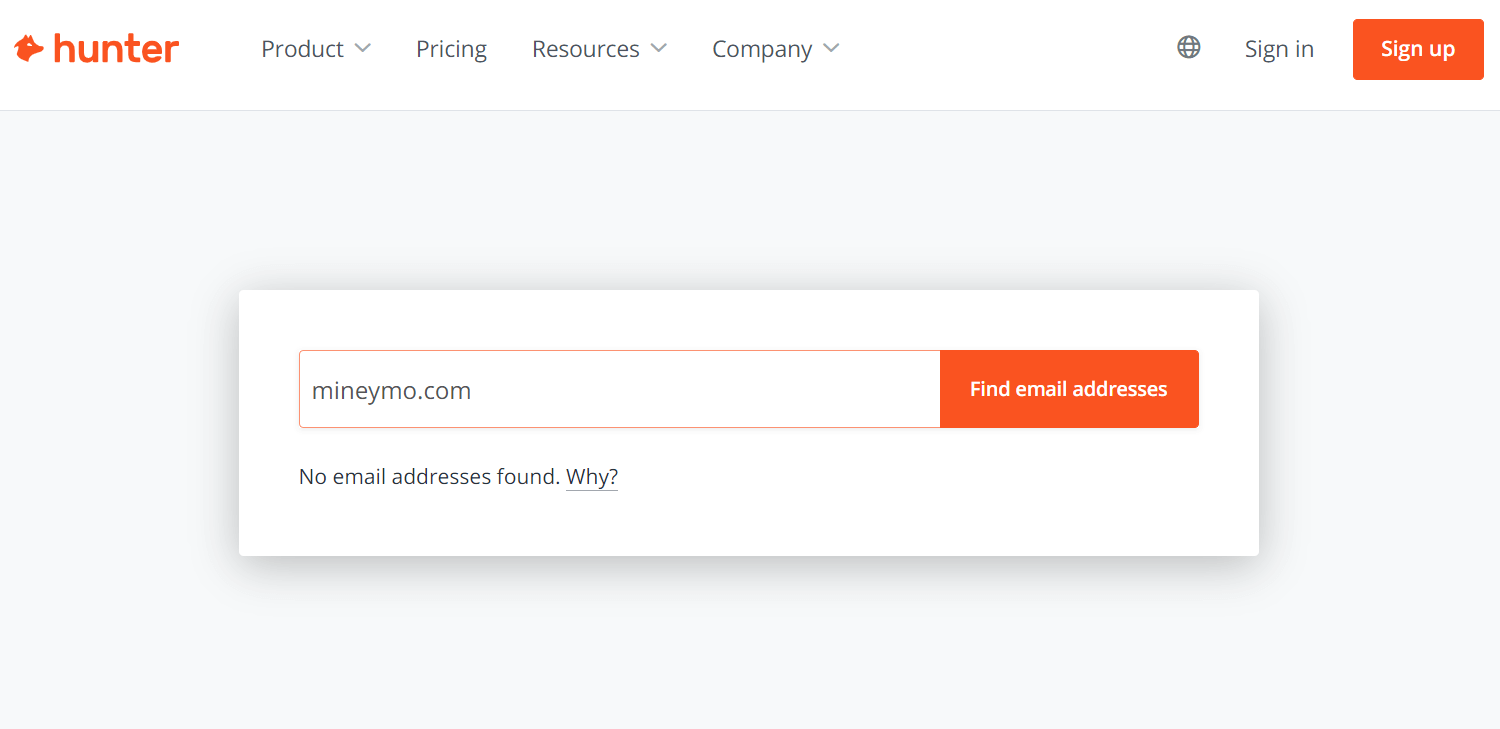 an invalid email domain