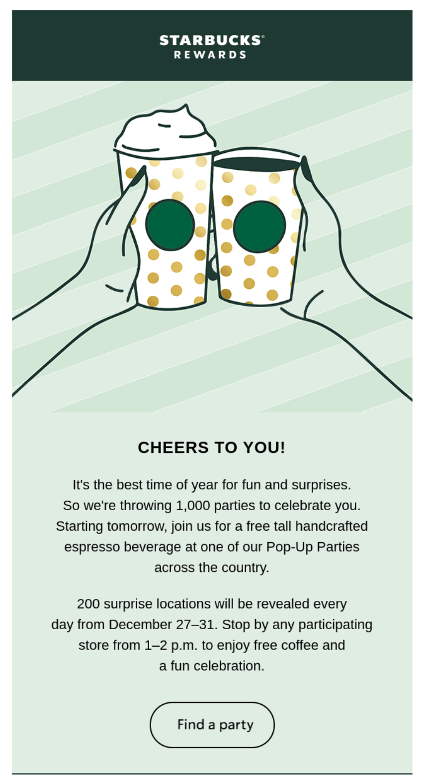 Starbucks’ email campaign