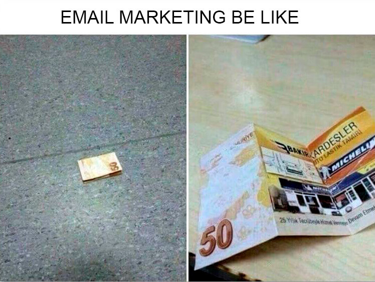 Email marketing meme