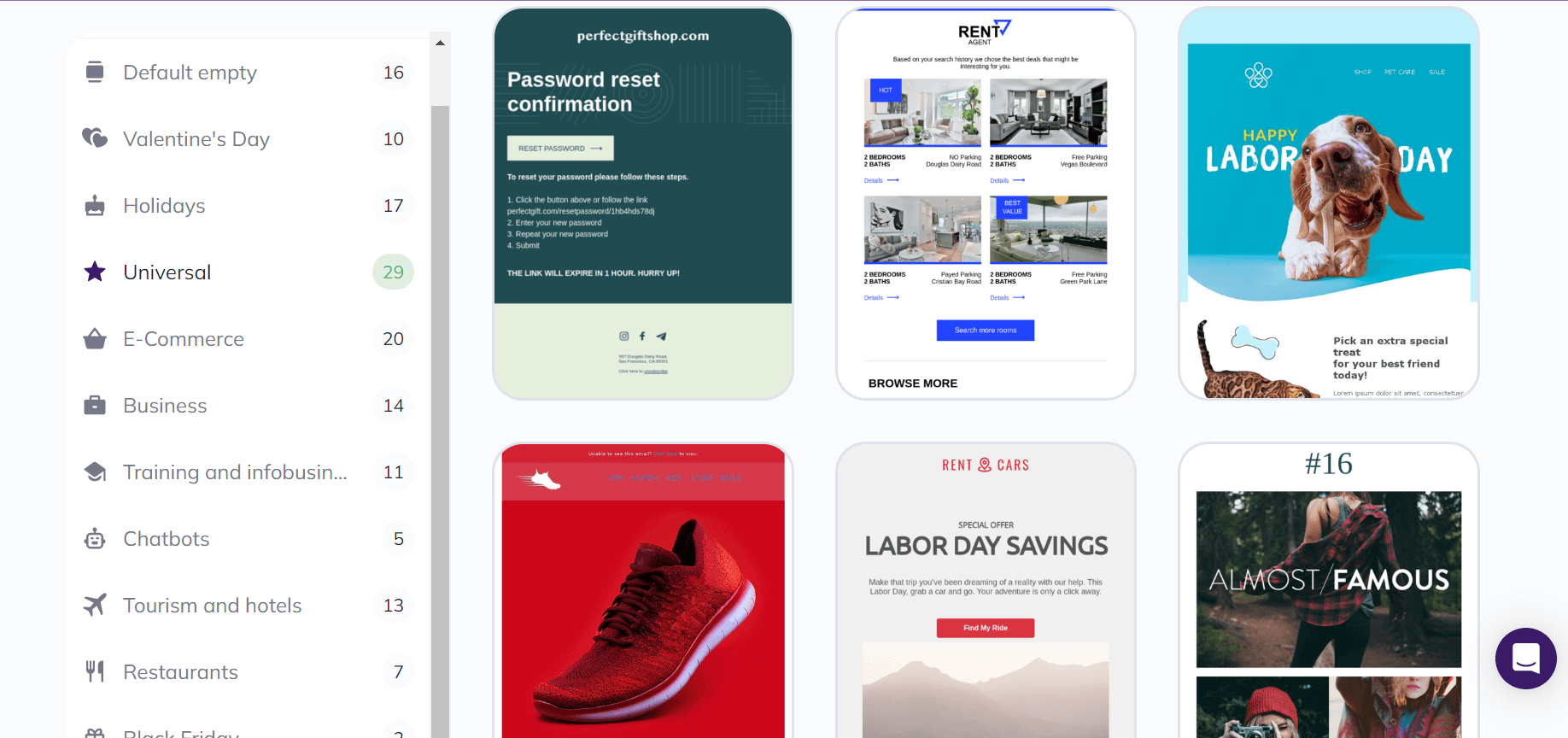 Selzy email templates