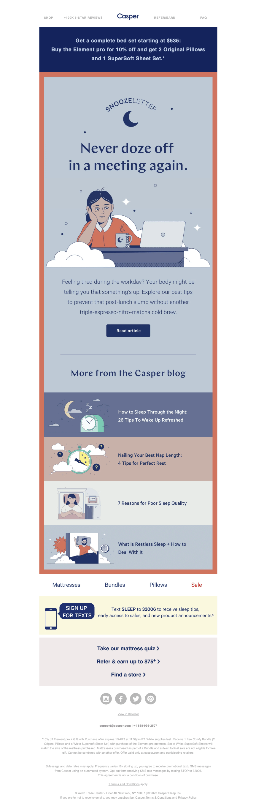 An email from Casper