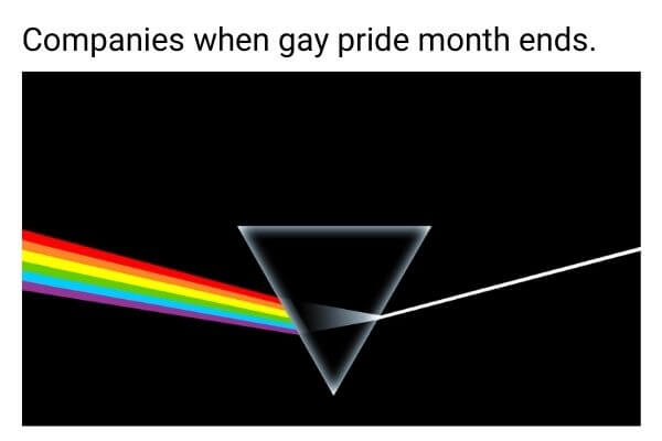 Pride month marketing meme