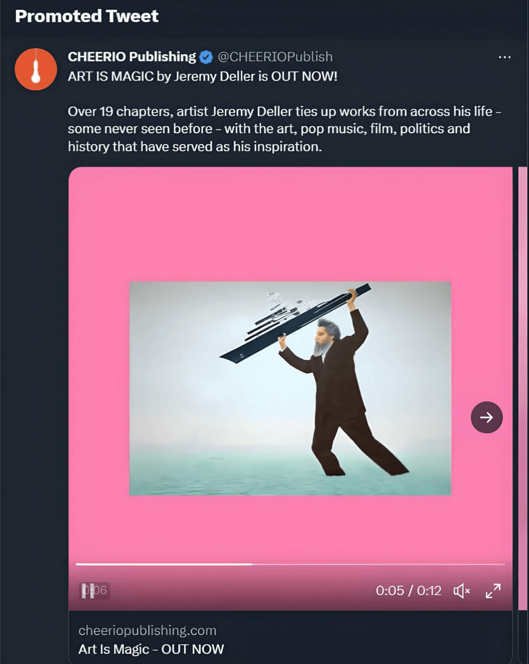 Promoted Ad on Twitter, as shown in a user’s newsfeed
