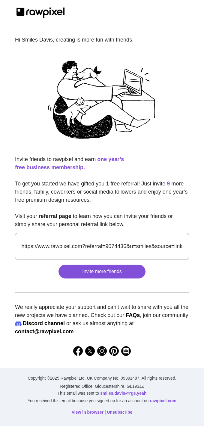 NUGGS replenishment reminder email encouraging customers to reorder