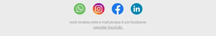 O link de descadastro está sublinhado, para aumentar sua visibilidade