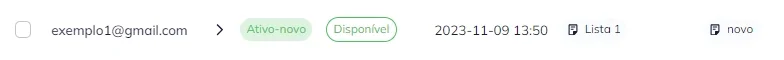 Status do contato.