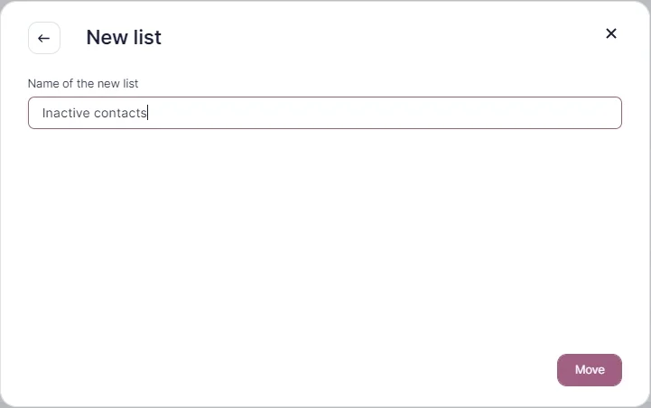 new list.