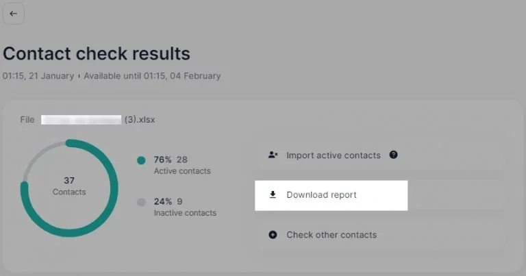 display of the report.