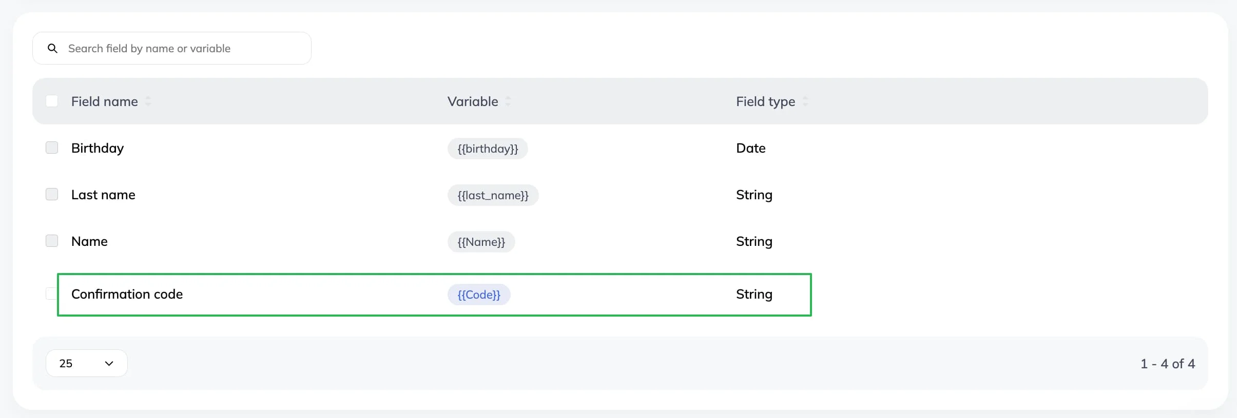 What your new custom field looks like 