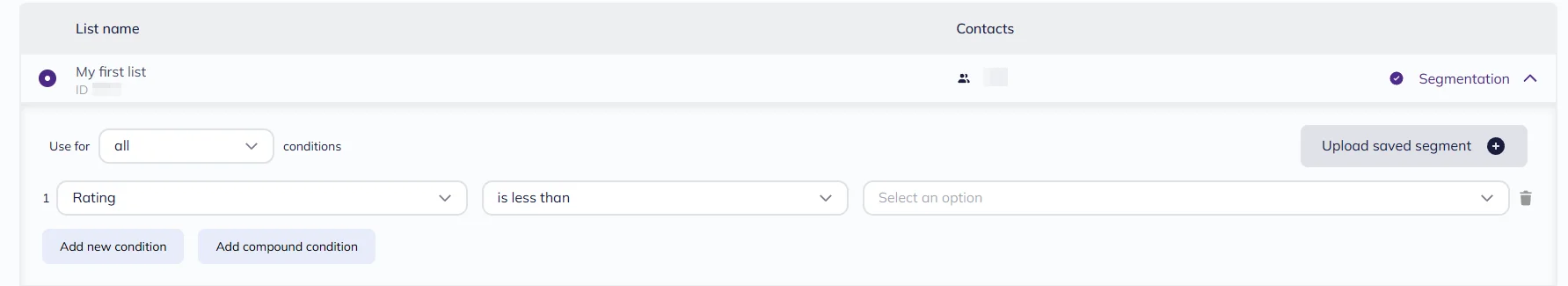 Sending a reactivation campaign to contacts rated as “Lost” or “Unengaged”.
