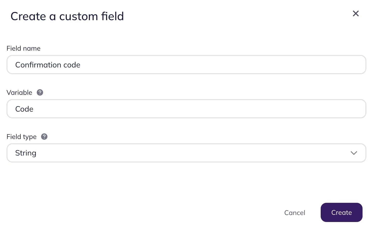 Creating a custom field