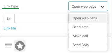 Selecting the link type.