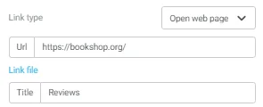 Adding a link that will open when clicked.