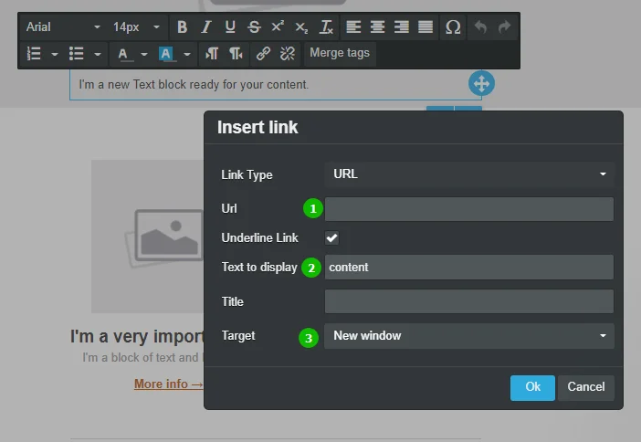customize link text
