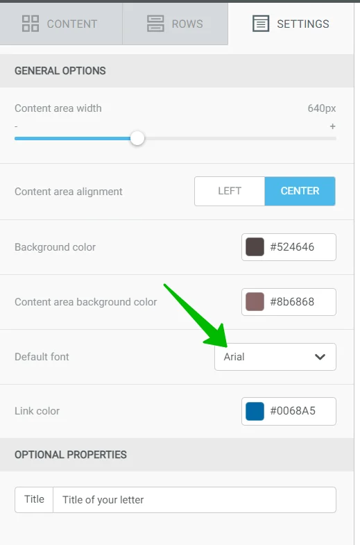 How to change the font of your email.