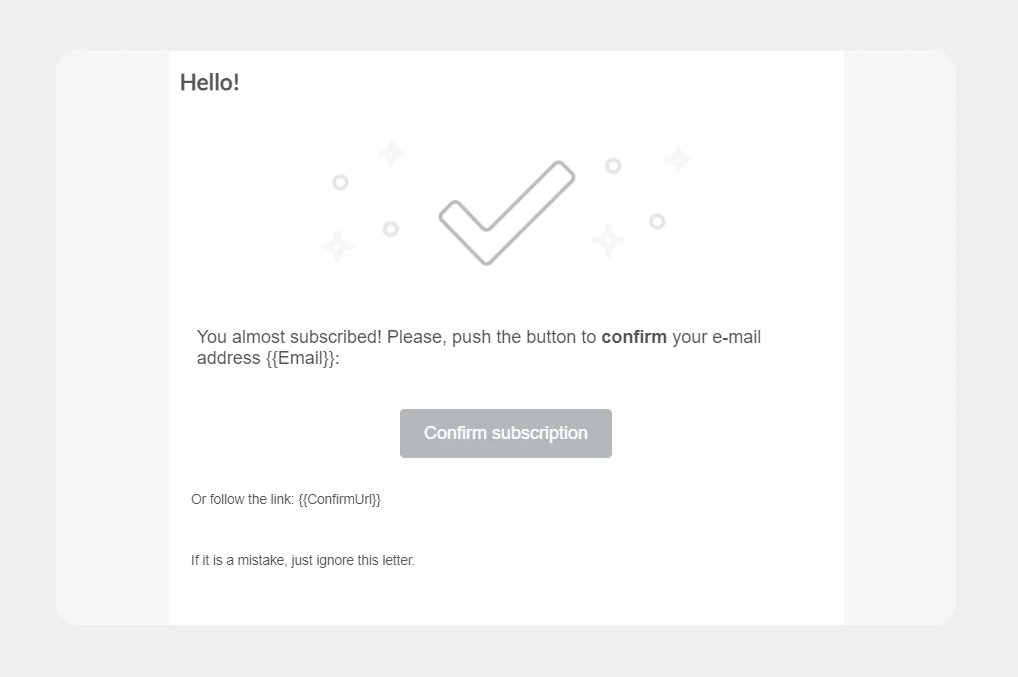 Сreatе and Edit Subscription Confirmation Emails