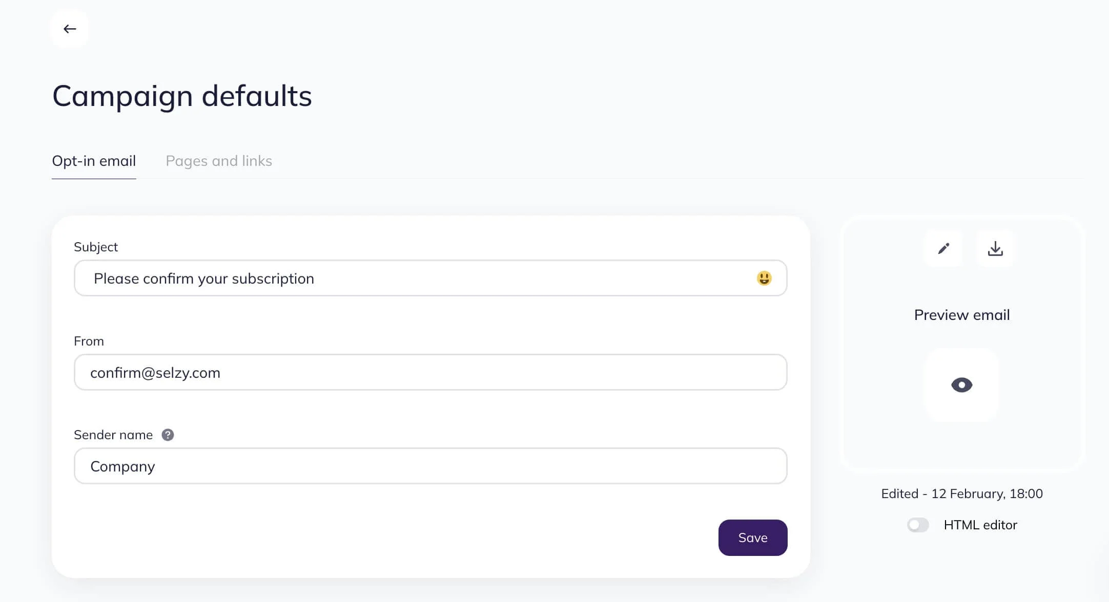 Сreatе and Edit Subscription Confirmation Emails