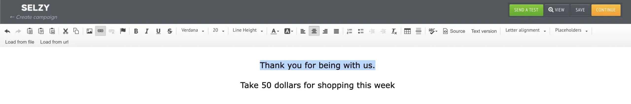 Adding a link to the selected text